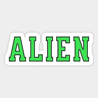 Alien University Text Sticker